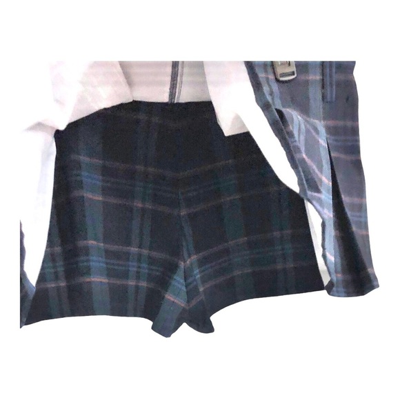 Almost Famous navy blue Plaid Pleated‎ Mini Skort size XL new - Picture 7 of 16